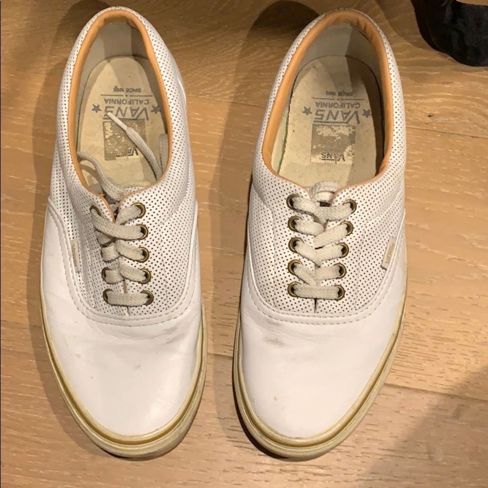 Vans white leather sneaker